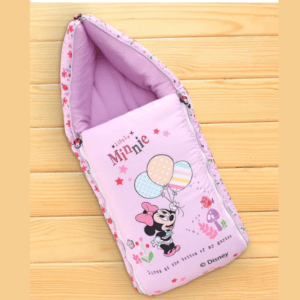 Disney Baby Tales Sleeping Bag Cum Carry Nest With Mickey & Minnie Mouse Graphics - Purple