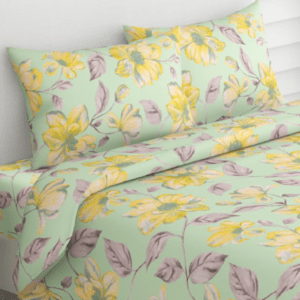 Haus & Kinder - Golden Petal 186 TC 100 % Cotton Printed Bedsheet